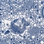 Дизайнерский ковер B.I.C. Milek Tatoo koi blue синий — купить в Москве в интернет-магазине Snabimport
