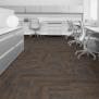 Дизайн плитка Interface Textured Woodgrains A00404 Distressed Black Walnut коричневый