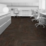 Дизайн плитка Interface Textured Woodgrains A00411 Dark Walnut коричневый