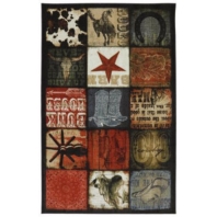 Ковер Durkan Rugs Escape Cowboy Patches Multi коричневый