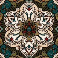 Ковер Durkan Print Chromistique D12043 зеленый — купить в Москве в интернет-магазине Snabimport