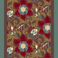 Ковер Durkan Print Chromistique D13122 Красный — купить в Москве в интернет-магазине Snabimport