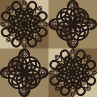 Ковер Durkan Print Creative Design D14405 коричневый