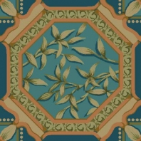 Ковер Durkan Print Tropicasia D4429 синий