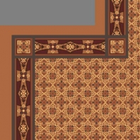 Ковер Durkan Print Deco-Romance D4504 коричневый — купить в Москве в интернет-магазине Snabimport