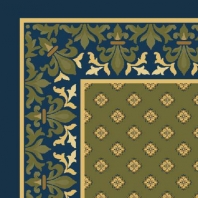 Ковер Durkan Print Pavilion D4630 синий — купить в Москве в интернет-магазине Snabimport