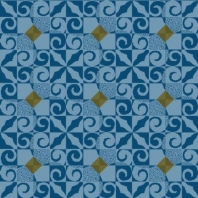 Ковер Durkan Print Radius D4798 синий — купить в Москве в интернет-магазине Snabimport