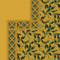 Ковер Durkan Print Botanica D5454 желтый — купить в Москве в интернет-магазине Snabimport