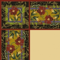 Ковер Durkan Print Botanica D5457 желтый — купить в Москве в интернет-магазине Snabimport