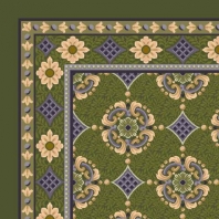 Ковер Durkan Print Belvedere D5687 зеленый — купить в Москве в интернет-магазине Snabimport