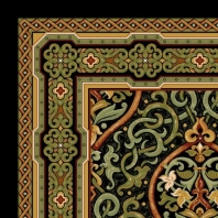 Ковер Durkan Print Palermo Collection D7379 зеленый — купить в Москве в интернет-магазине Snabimport