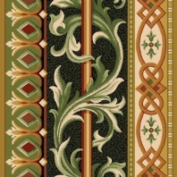 Ковер Durkan Print Palermo Collection D7401BDR зеленый — купить в Москве в интернет-магазине Snabimport