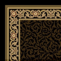 Ковер Durkan Print Windsor Collection D7497 чёрный — купить в Москве в интернет-магазине Snabimport