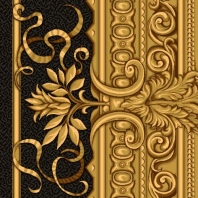 Ковер Durkan Print Florentine Scroll D8572-BDR желтый — купить в Москве в интернет-магазине Snabimport