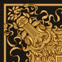 Ковер Durkan Print Florentine Scroll D8572-CNR чёрный — купить в Москве в интернет-магазине Snabimport