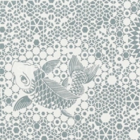 Дизайнерский ковер B.I.C. Milek Tatoo koi aqua grey Серый