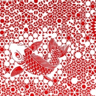 Дизайнерский ковер B.I.C. Milek Tatoo koi red Красный