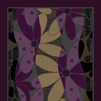 Ковер Durkan Print Glam S22189 Фиолетовый