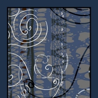 Ковер Durkan Print Creative Design S23539 синий — купить в Москве в интернет-магазине Snabimport