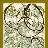 Ковер Durkan Print Creative Design S23543 зеленый — купить в Москве в интернет-магазине Snabimport