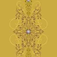 Ковер Durkan Print Creative Design S23666 желтый — купить в Москве в интернет-магазине Snabimport