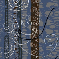 Ковер Durkan Print Creative Design S23697 синий