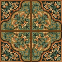 Ковер Durkan Print Josephine S6070 зеленый — купить в Москве в интернет-магазине Snabimport