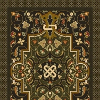 Ковер Durkan Print Basilica S6528-MW57 зеленый