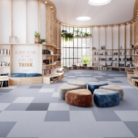 Ковровая плитка IVC Art Intervention Creative Spark-545 Серый — купить в Москве в интернет-магазине Snabimport