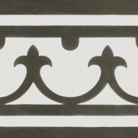 Дизайн-плитка Invictus Maximus Tile Victorian Bord Charcoal Серо-белый